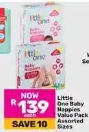Game Little One Baby Nappies Value Pack Assorted Sizes offer
