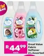 Game Great Value Fabric Softener offer