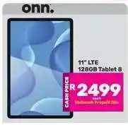 Game onn. 11 LTE 128GB Tablet 8 offer