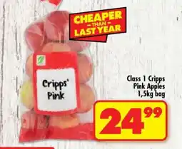 Shoprite Class 1 Cripps' Pink Apples 1,5kg bag offer
