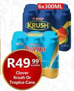 Take 'n Pay Clover Krush Or Tropica Cans offer