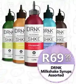 Take 'n Pay DRNK Milkshake Syrups Assorted offer