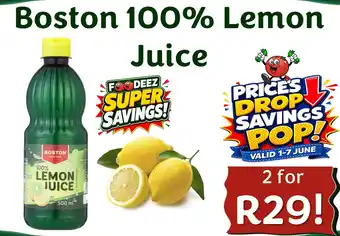 Boston 100% Lemon Juice