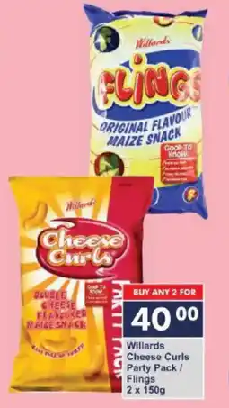 President Hyper Willards Cheese Curls Party Pack/ Flings offer