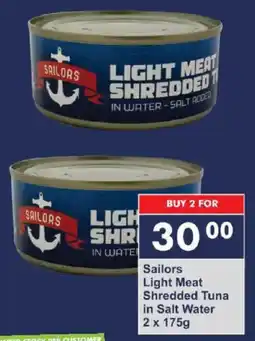President Hyper Sailors Light Meat Shredded Tuna in Salt Water offer