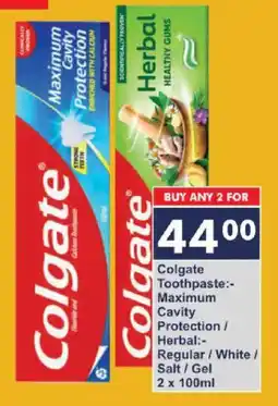 President Hyper Colgate Toothpaste Maximum Cavity Protection/ Herbal Regular/ White/ Salt/ Gel offer
