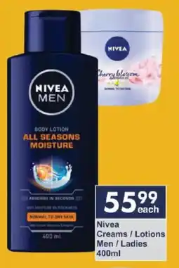 President Hyper Nivea Creams/ Lotions/ Men/ Ladies offer