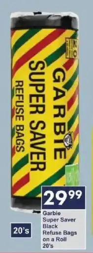 President Hyper Garbie Super Saver Black Refuse Bags on a Roll offer