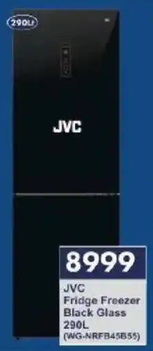 President Hyper JVC Fridge Freezer Black Glass offer
