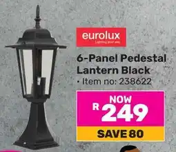 Game Eurolux 6-Panel Pedestal Lantern Black offer