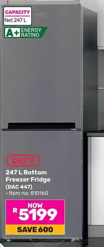 Game Defy Bottom Freezer Fridge offer