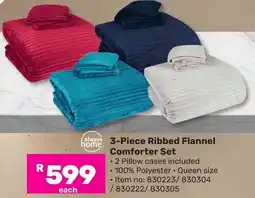 Game Always Home Ribbed Flannel Comforter Set offer