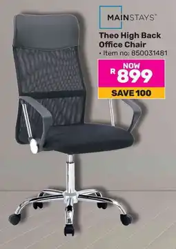 Game Mainstays Theo High Back Office Chair offer