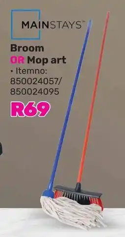 Game Mainstays Broom OR Mop art offer