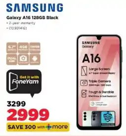 HiFi Corp Samsung Galaxy A16 128GB Black offer