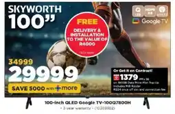 HiFi Corp Skyworth 100-inch QLED Google TV offer