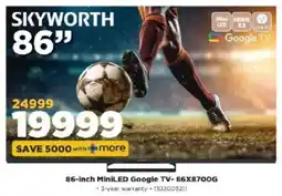 HiFi Corp Skyworth 86-inch MiniLED Google TV offer