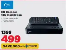 HiFi Corp DStv HD Decoder 10S-Installation offer