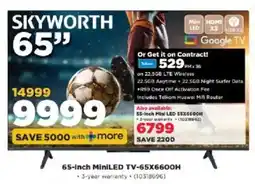 HiFi Corp Skyworth 65-inch MiniLED TV offer