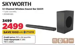 HiFi Corp Skyworth 3.1 Channel Wireless Sound Bar offer