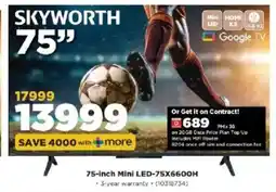 HiFi Corp Skyworth 75-inch Mini LED TV offer