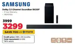 HiFi Corp Samsung Dolby 3.1 Channel Soundbar B650F offer