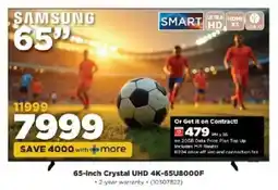 HiFi Corp Samsung 65-inch Crystal UHD 4K TV offer