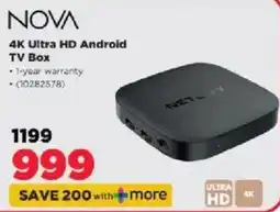 HiFi Corp Nova 4K Ultra HD Android TV Box offer
