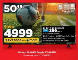 HiFi Corp TCL 50-Inch 2K QLED Google TV-50S5K offer