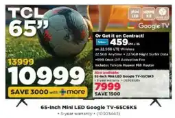 HiFi Corp TCL 65-Inch Mini LED Google TV offer