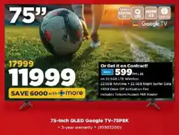 HiFi Corp TCL 75-Inch QLED Google TV-75P8K offer