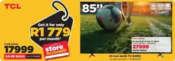 HiFi Corp TCL 85-Inch QLED TV-85P8K offer