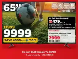 HiFi Corp TCL 65-Inch QLED Google TV-65P8K offer