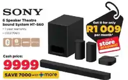 HiFi Corp Sony 6 Speaker Theatre Sound System HT-S60 offer