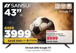 HiFi Corp Sansui 43-inch UHD Google TV offer