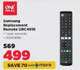 HiFi Corp One for all Samsung Replacement Remote URC4910 offer