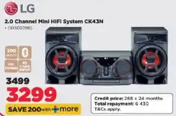 HiFi Corp LG 2.0 Channel Mini HiFi System CK43N offer