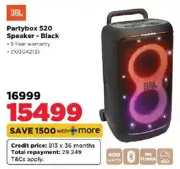 HiFi Corp JBL Partybox 520 Speaker Black offer