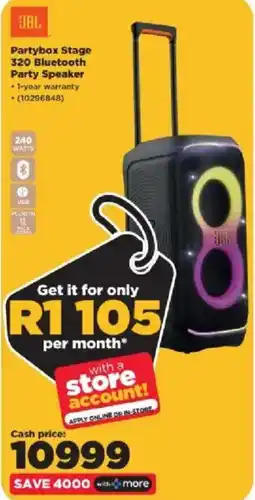 HiFi Corp JBL Partybox Stage 320 Bluetooth Party Speaker offer