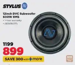 HiFi Corp Stylus 12inch DVC Subwoofer 600W RMS offer