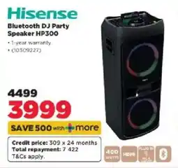 HiFi Corp Hisense Bluetooth DJ Party Speaker HP300 offer