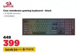 HiFi Corp Redragon Crux membrane gaming keyboard black offer