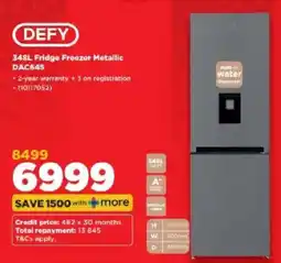 HiFi Corp Defy Fridge Freezer Metallic offer