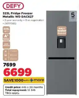 HiFi Corp Defy Fridge Freezer Metallic WD DAC627 offer