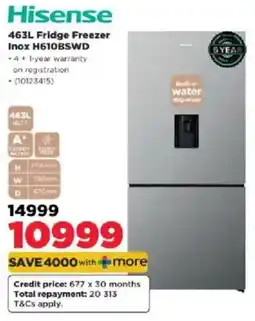 HiFi Corp Hisense Fridge Freezer Inox H610BSWD offer