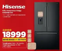 HiFi Corp Hisense French Door Fridge H760FSB-WD offer