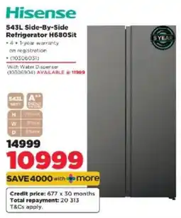 HiFi Corp Hisense Side-By-Side Refrigerator offer