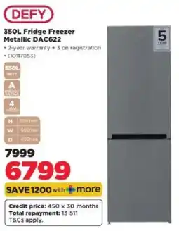 HiFi Corp Defy Fridge Freezer Metallic DAC622 offer
