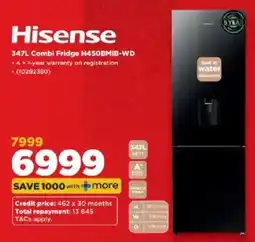 HiFi Corp Hisense Combi Fridge H450BMIB-WD offer