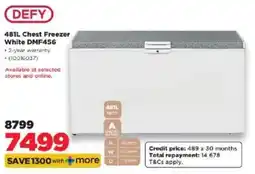 HiFi Corp Defy Chest Freezer White DMF456 offer